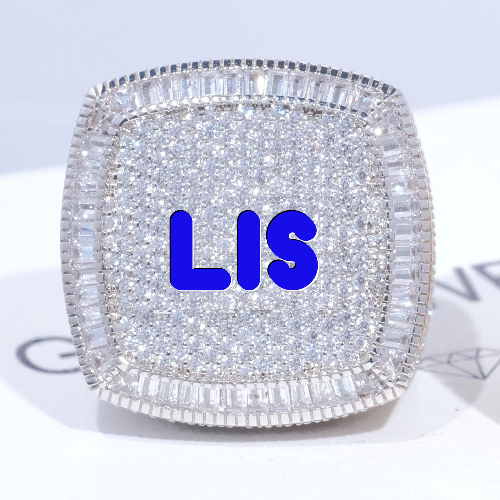 CUSTOM LETTER 3D ICED RING