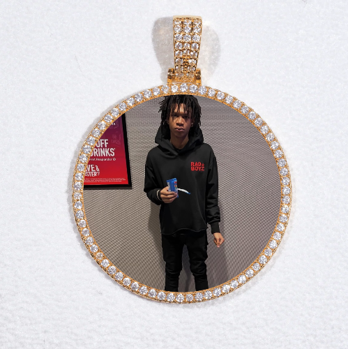 MEDIUM 3D CIRCLE CUSTOM PICTURE PENDANT