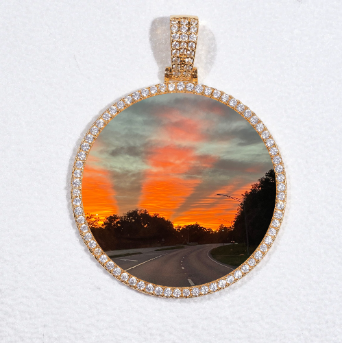MEDIUM 3D CIRCLE CUSTOM PICTURE PENDANT