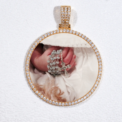 MEDIUM 3D CIRCLE CUSTOM PICTURE PENDANT