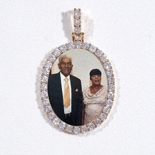 3D Oval Custom Picture Pendant