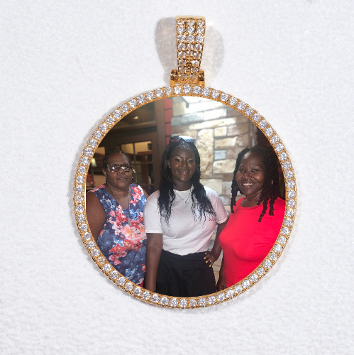 MEDIUM 3D CIRCLE CUSTOM PICTURE PENDANT