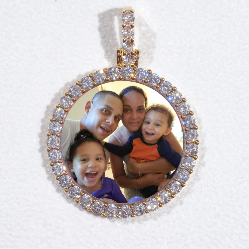 3D CIRCLE CUSTOM PICTURE PENDANT SMALL SIZE
