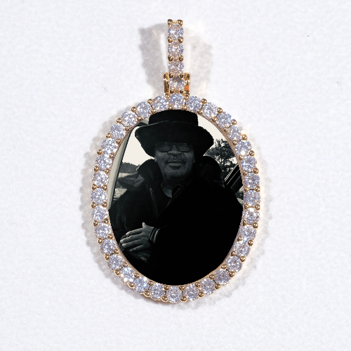 3D Oval Custom Picture Pendant