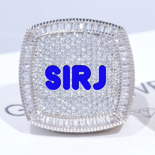 CUSTOM LETTER 3D ICED RING