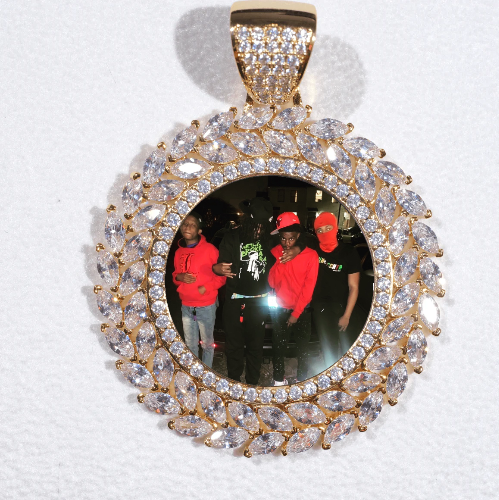 Large 3D Wheat Ear Custom Picture Pendant