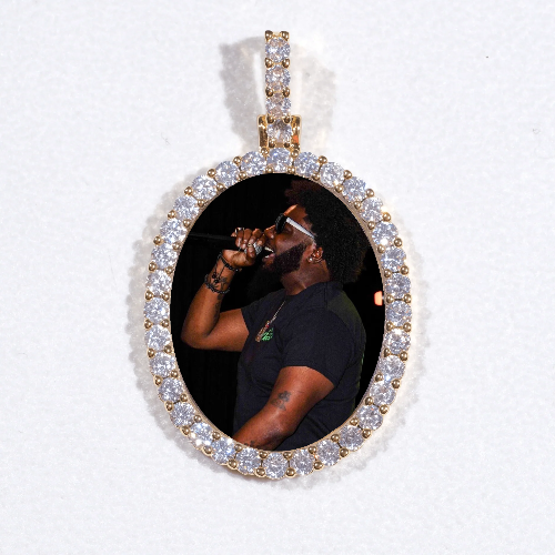 3D Oval Custom Picture Pendant