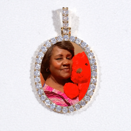 3D Oval Custom Picture Pendant
