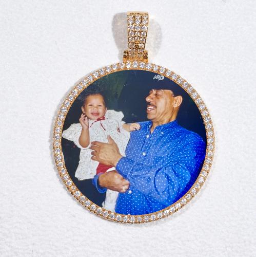 MEDIUM 3D CIRCLE CUSTOM PICTURE PENDANT
