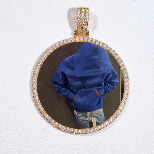 MEDIUM 3D CIRCLE CUSTOM PICTURE PENDANT