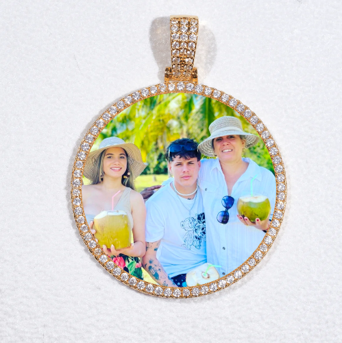 MEDIUM 3D CIRCLE CUSTOM PICTURE PENDANT