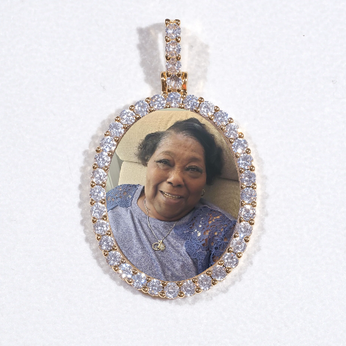 3D Oval Custom Picture Pendant
