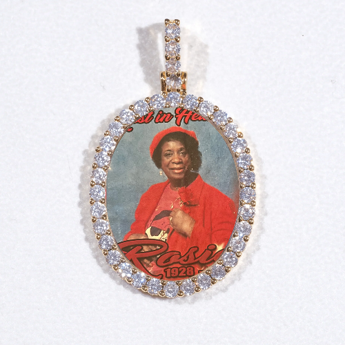 3D Oval Custom Picture Pendant