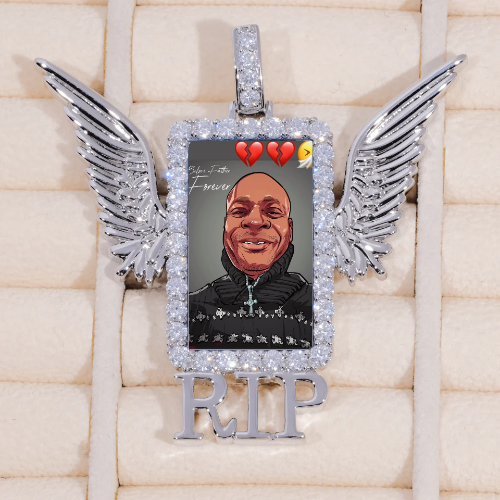 RIP WING 3D CUSTOM PICTURE PENDANT