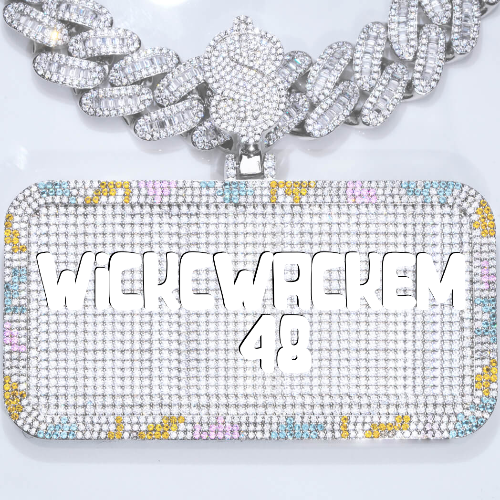 CUSTOM LETTER NECKLACE 3D COLORFUL SQUARE