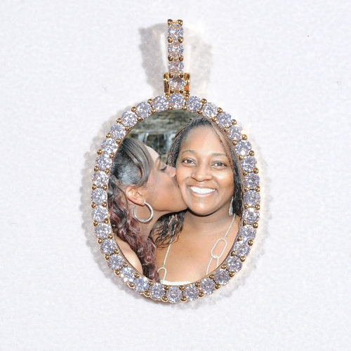 3D Oval Custom Picture Pendant