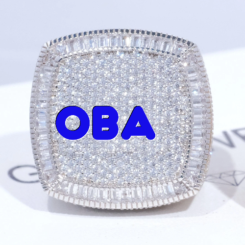 CUSTOM LETTER 3D ICED RING