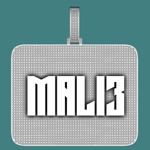 CUSTOM LETTER NECKLACE 3D BIG SQUARE