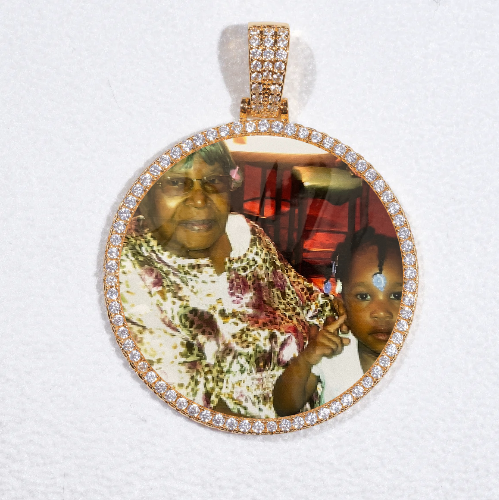 MEDIUM 3D CIRCLE CUSTOM PICTURE PENDANT