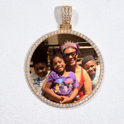MEDIUM 3D CIRCLE CUSTOM PICTURE PENDANT