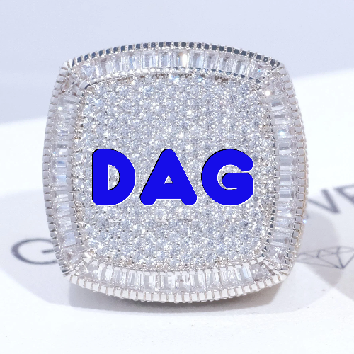 CUSTOM LETTER 3D ICED RING