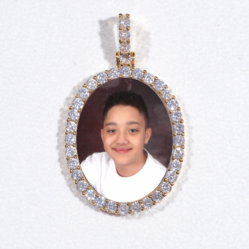3D Oval Custom Picture Pendant