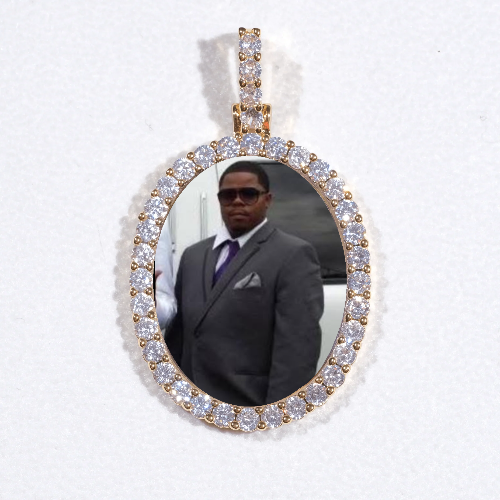 3D Oval Custom Picture Pendant