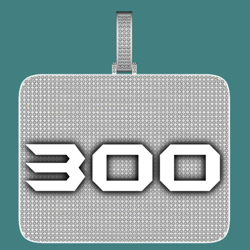 CUSTOM LETTER NECKLACE 3D BIG SQUARE