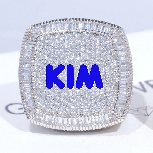 CUSTOM LETTER 3D ICED RING