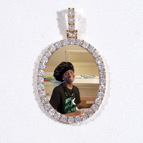 3D Oval Custom Picture Pendant