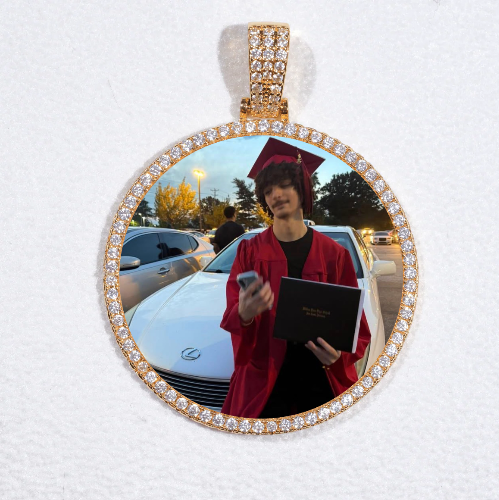 MEDIUM 3D CIRCLE CUSTOM PICTURE PENDANT