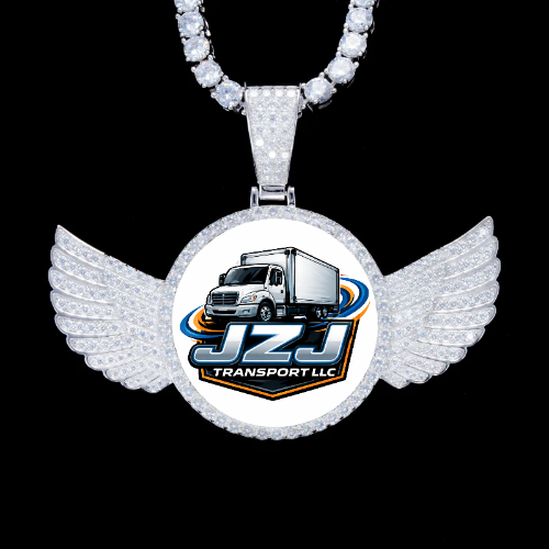 925S & VVS Moissanite 3D Wing Custom Picture Pendant