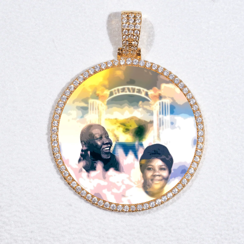 MEDIUM 3D CIRCLE CUSTOM PICTURE PENDANT