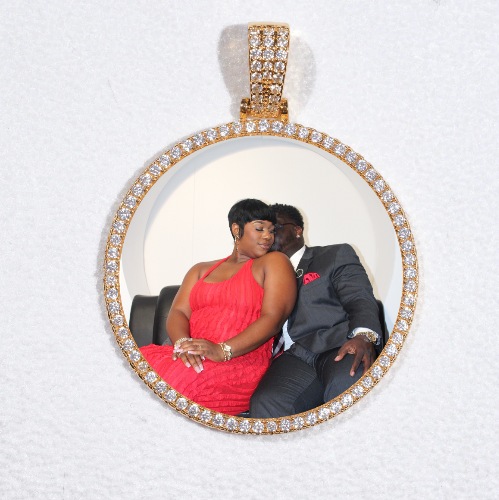 MEDIUM 3D CIRCLE CUSTOM PICTURE PENDANT