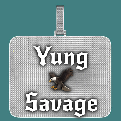 CUSTOM LETTER NECKLACE 3D BIG SQUARE