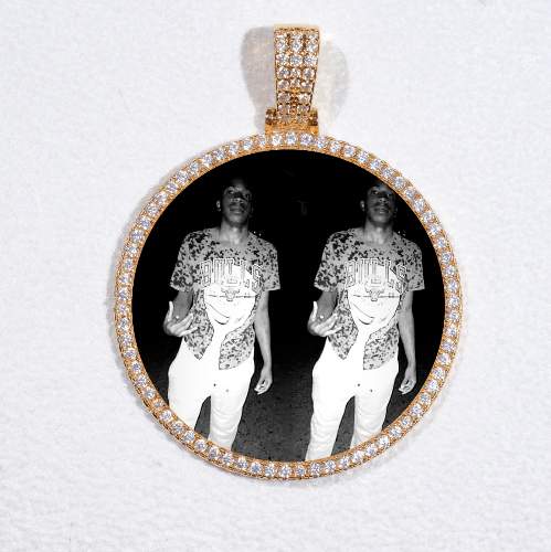 MEDIUM 3D CIRCLE CUSTOM PICTURE PENDANT