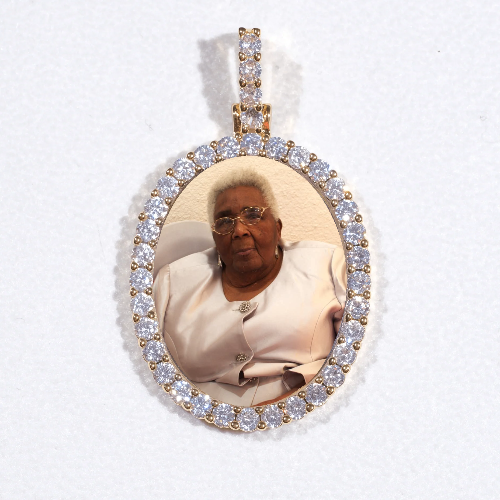 3D Oval Custom Picture Pendant
