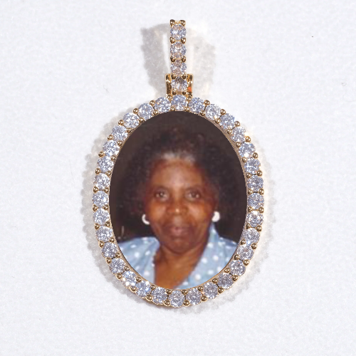 3D Oval Custom Picture Pendant