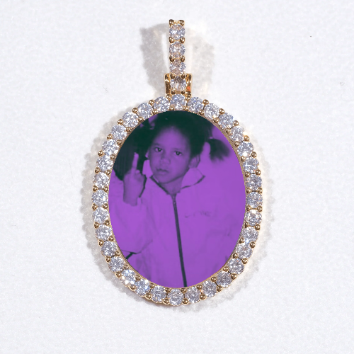 3D Oval Custom Picture Pendant