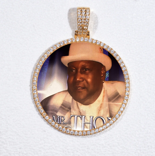 MEDIUM 3D CIRCLE CUSTOM PICTURE PENDANT