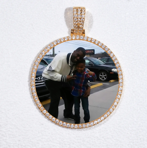 MEDIUM 3D CIRCLE CUSTOM PICTURE PENDANT