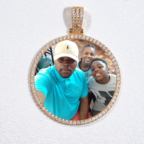 MEDIUM 3D CIRCLE CUSTOM PICTURE PENDANT