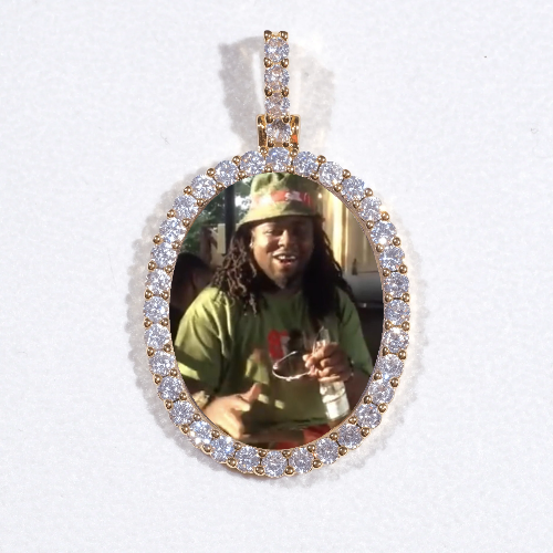 3D Oval Custom Picture Pendant