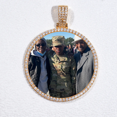 MEDIUM 3D CIRCLE CUSTOM PICTURE PENDANT