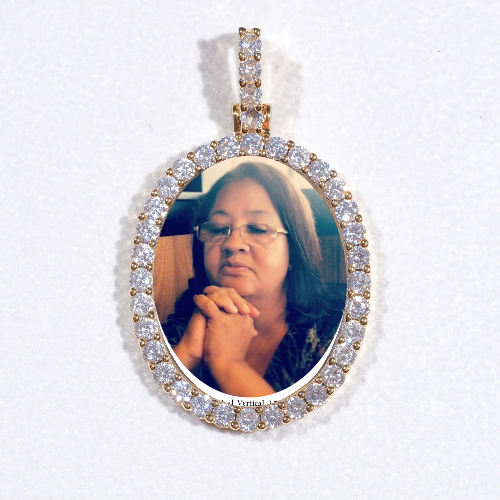 3D Oval Custom Picture Pendant
