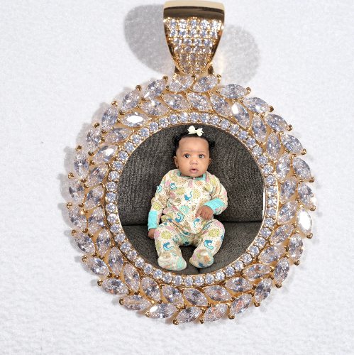 Large 3D Wheat Ear Custom Picture Pendant