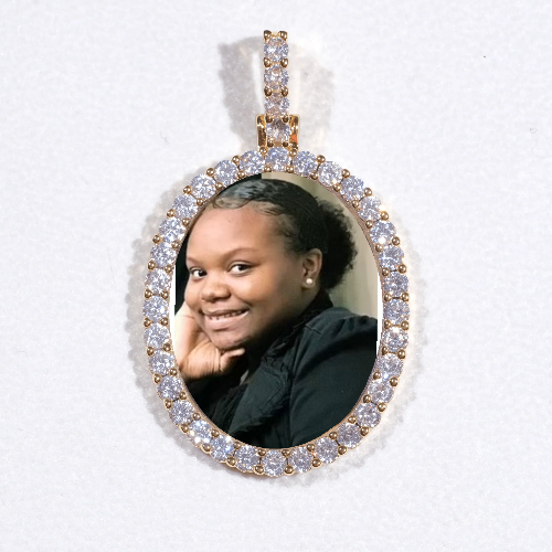 3D Oval Custom Picture Pendant