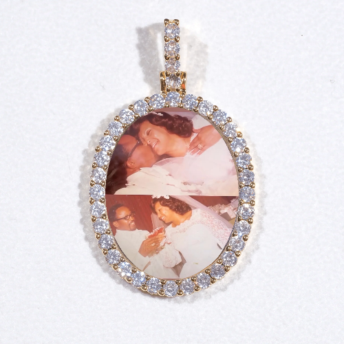 3D Oval Custom Picture Pendant