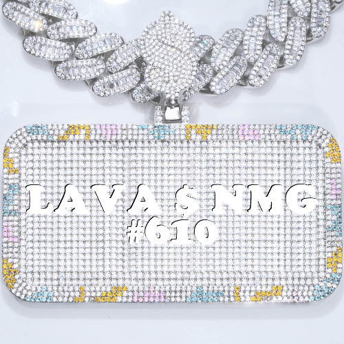 CUSTOM LETTER NECKLACE 3D COLORFUL SQUARE