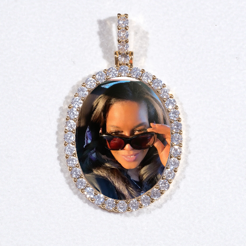 3D Oval Custom Picture Pendant